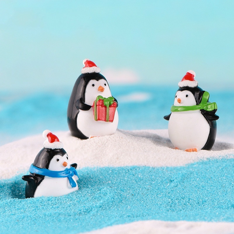 4pcs Mini Resin Penguin Micro  - Bonsai Garden World recension och pris