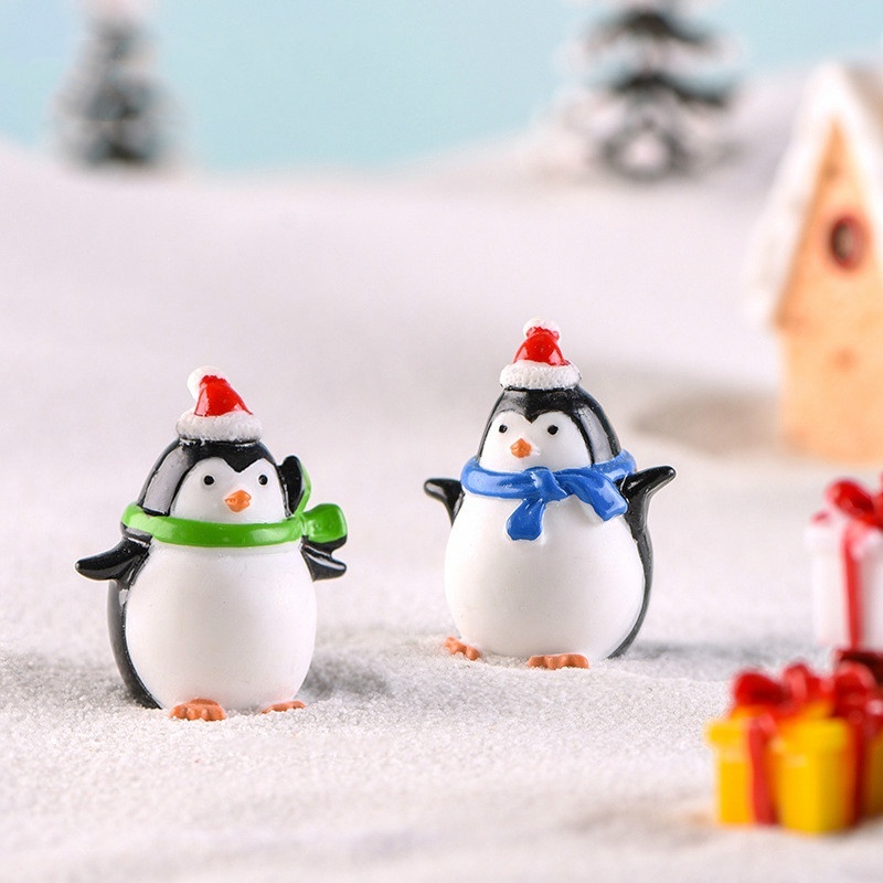 4pcs Mini Resin Penguin Micro  - Bonsai Garden World recension och pris