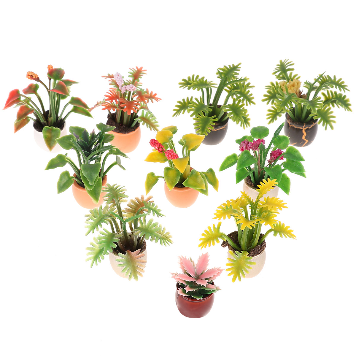 10Pcs Mini Plastic Potted Colo - Bonsai Garden World recension och pris