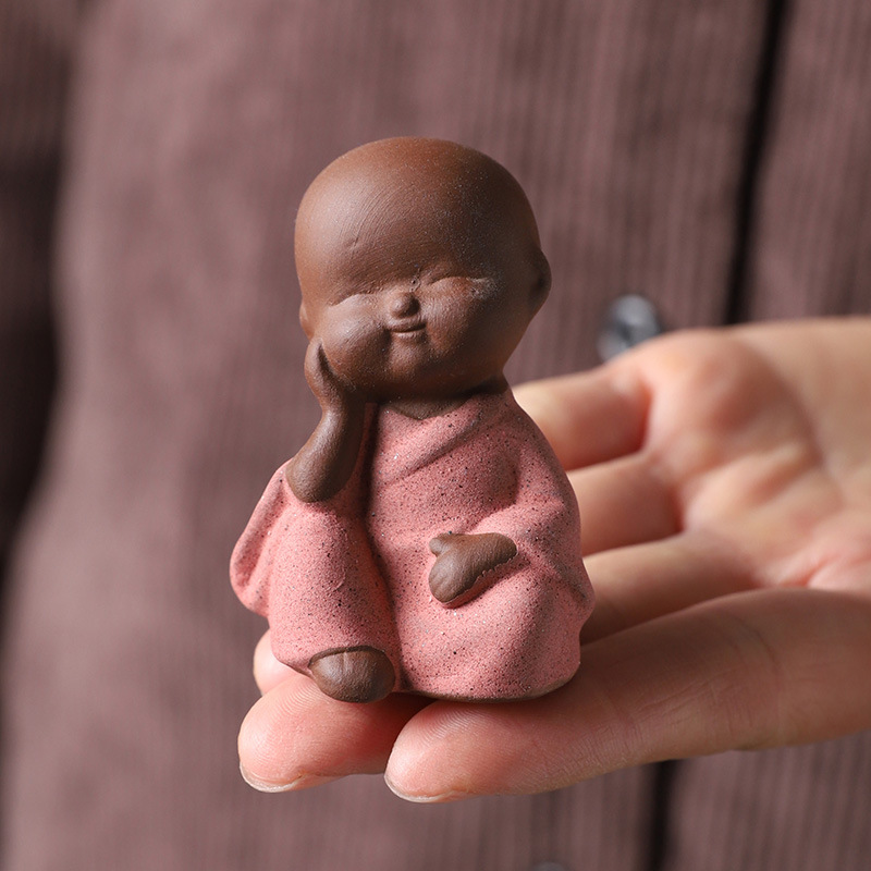 Y Ceramic Mini Monk Figurines  - Bonsai Garden Meaning recension och pris