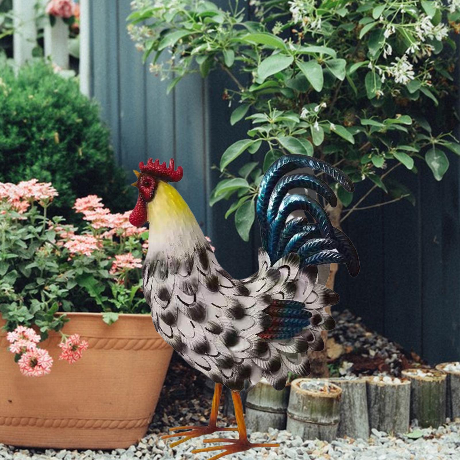 Metal Rooster Decoration Chick - Bonsai Garden Ideas recension och pris