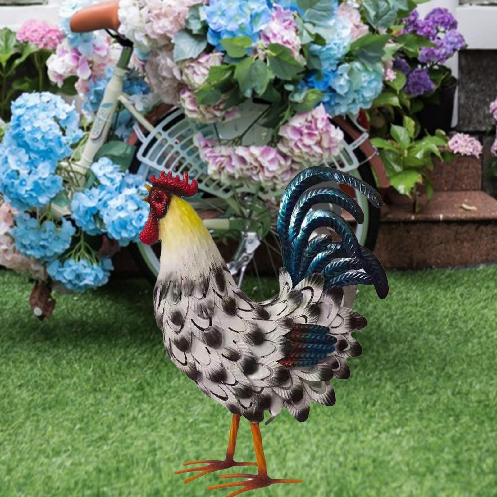 Metal Rooster Decoration Chick - Bonsai Garden Ideas recension och pris