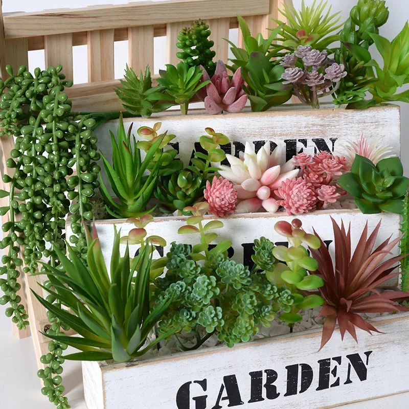 10/20Pcs PVC Succulents Plants - Bonsai Garden Ideas recension och pris